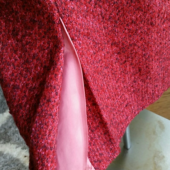 Liquid Olive&Bette's Heather Pink Wool Blend Front Pleats Aline Skirt Size 4 - Picture 3 of 9